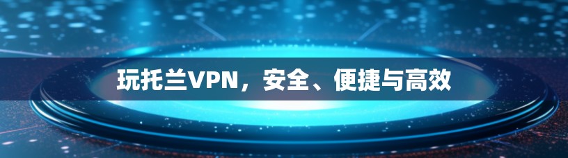 玩托兰VPN,安全、便捷与高效 玩托兰VPN,安全、便捷与高效