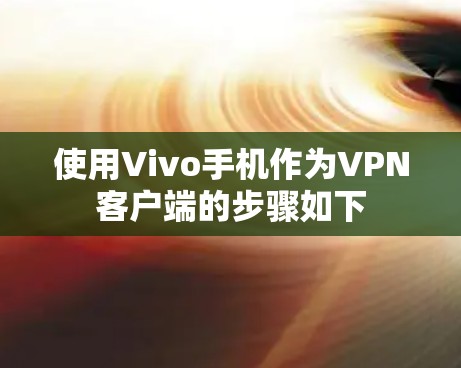使用Vivo手机作为VPN客户端的步骤如下 使用Vivo手机作为VPN客户端的步骤如下