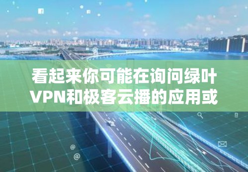 看起来你可能在询问绿叶VPN和极客云播的应用或相关技术。以下是一些可能的信息和建议 看起来你可能在询问绿叶VPN和极客云播的应用或相关技术。以下是一些可能的信息和建议