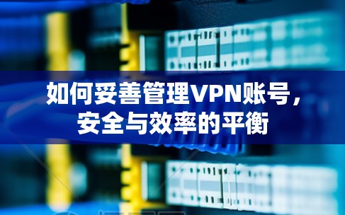 如何妥善管理VPN账号,安全与效率的平衡