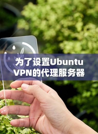 为了设置UbuntuVPN的代理服务器，您可以按照以下步骤进行