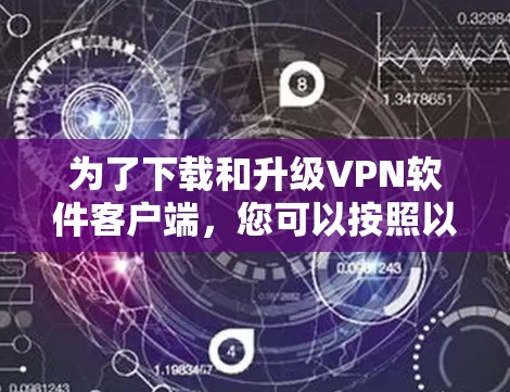 为了下载和升级VPN软件客户端,您可以按照以下步骤进行 为了下载和升级VPN软件客户端,您可以按照以下步骤进行