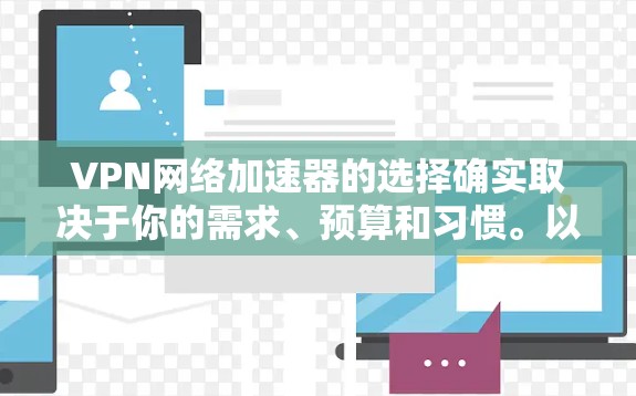 VPN网络加速器的选择确实取决于你的需求、预算和习惯。以下是一些推荐的VPN网络加速器,涵盖速度、安全性和功能全面性 VPN网络加速器的选择确实取决于你的需求、预算和习惯。以下是一些推荐的VPN网络加速器,涵盖速度、安全性和功能全面性