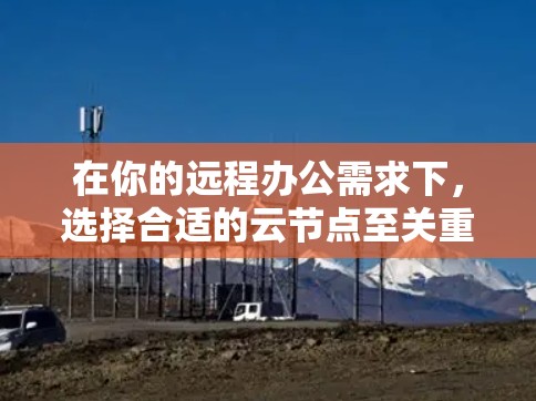 在你的远程办公需求下,选择合适的云节点至关重要。以下是一个基于你使用场景的云节点推荐策略